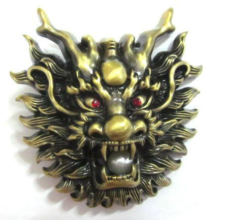 Wholesale Dragon Head with Pearl Snap On Belt Buckle Chinese Mythology 1638